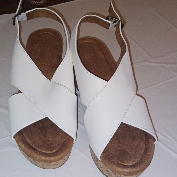 Casual Platform Criss-Cross Wedge Sandals - Picture 3 of 6